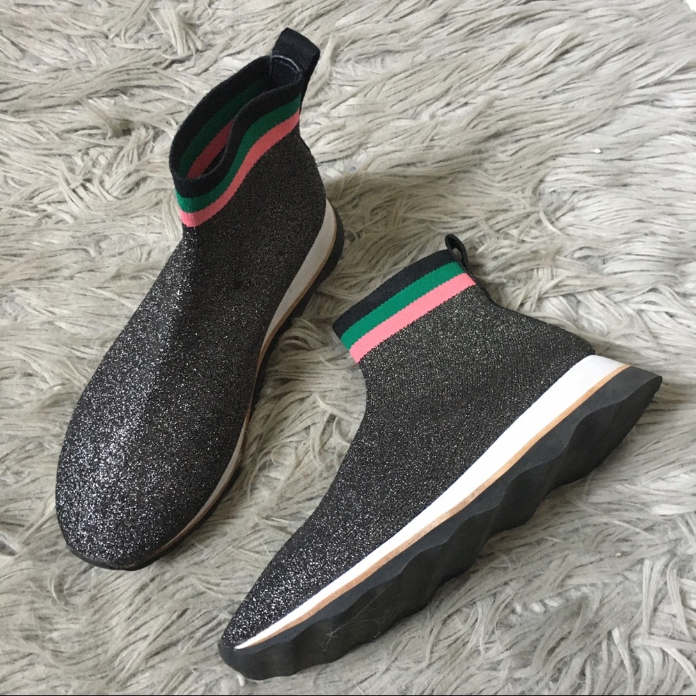 Loeffler Randall Silver Sock Sneaker 7